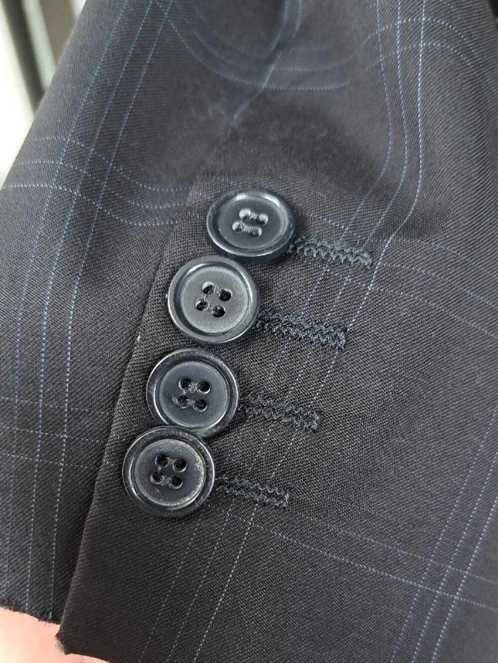 Men's Black Two-Button Blazer Jacket Made In Italy High Quality